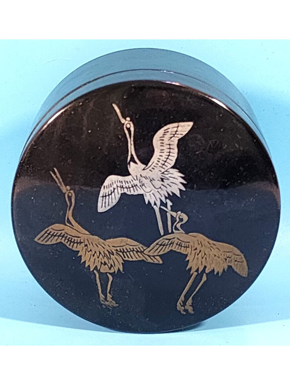 JAPAN AIRLINES MID CENTURY LACQUER BOX OF 6 COASTERS CRAINS